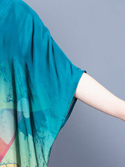 Stand Collar Vintage Women Maxi Dress
