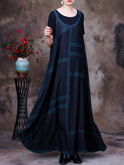 Sleeveless V Neck Summer Vintage Women Maxi Dress