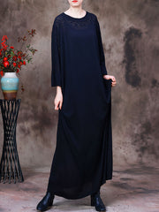 Women Hollow Out Long Sleeves Dress
