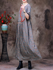 Women Agaric Lace Floral Long Dress