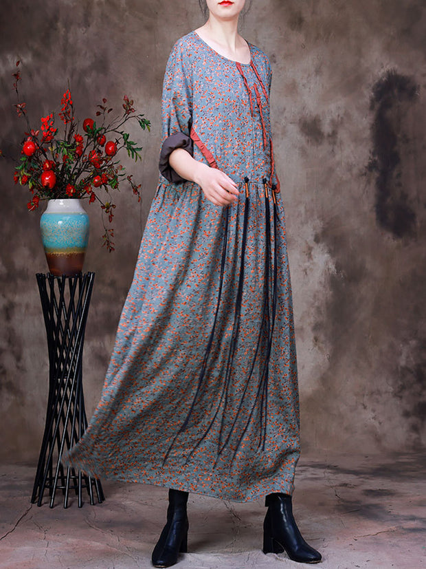 Women Agaric Lace Floral Long Dress