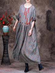 Women Agaric Lace Floral Long Dress