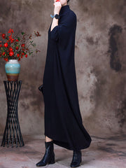 Women Autumn Wool Long Sleeves Dress