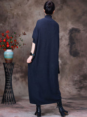 Women Autumn Wool Long Sleeves Dress