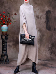 Women Autumn Wool Long Sleeves Dress