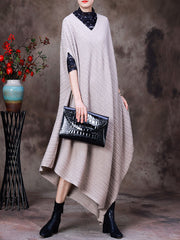 Irregular Dress V neck Women Dress