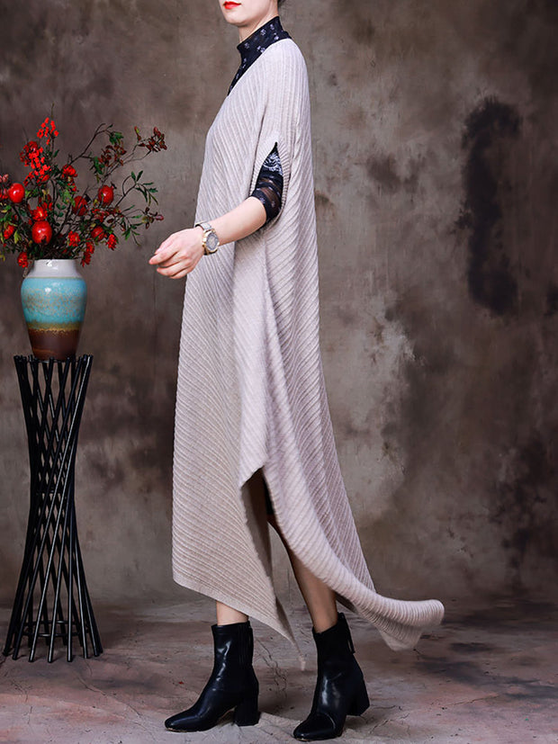 Irregular Dress V neck Women Dress