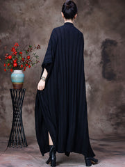 Women Round Neck Batwing Sleeve Dress