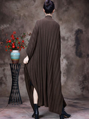Women Round Neck Batwing Sleeve Dress