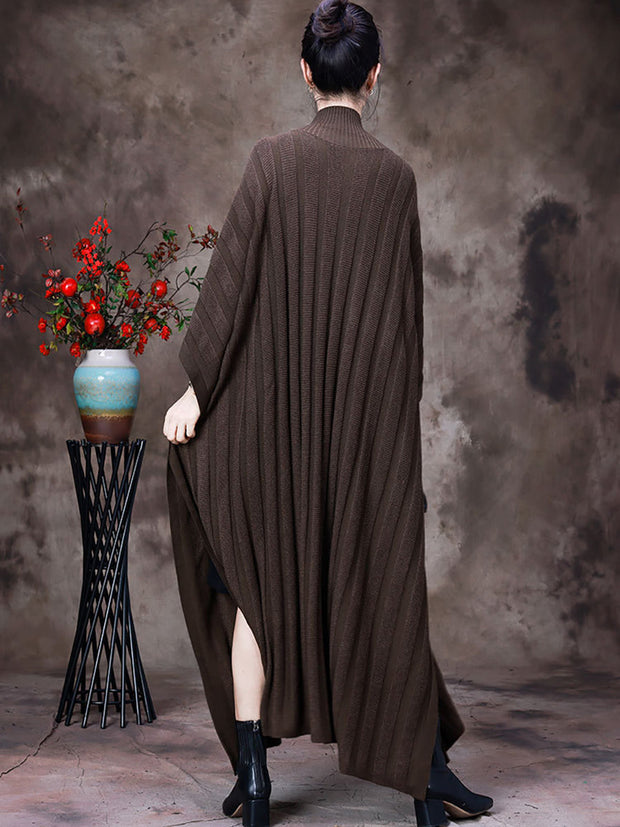 Women Round Neck Batwing Sleeve Dress
