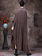 Women Round Neck Batwing Sleeve Dress