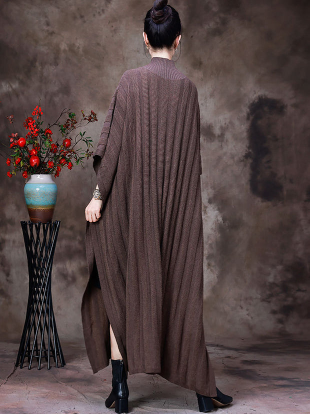 Women Round Neck Batwing Sleeve Dress