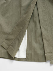 Plus-Size Women Cotton Solid Belt Long Coat