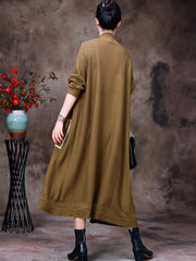 Women Casual Solid Sweaters Coat