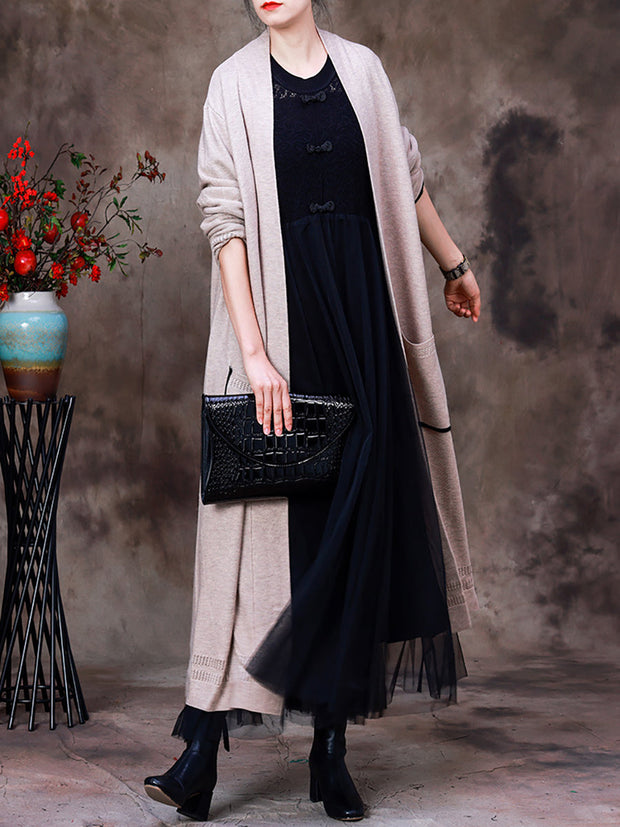 Women Casual Solid Sweaters Coat