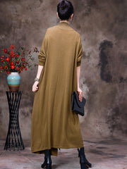 Women Autumn Irregular Solid Sweater Dress