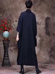 Women Solid Wool Loose Dress