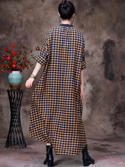 Women Embroidered Irregular V-Neck Long Dress