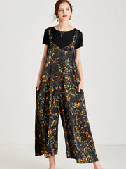 Summer Casual Floral Women Retro Jumpsuit